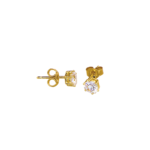 Kolczyki Punktowe z Cyrkonią, Próba 585