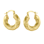 kolczyki złote kółka spirale