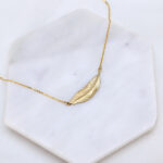 Naszyjnik Złoty Piórko, Naszyjnik piórko , Naszyjnik Liść, Próba 585