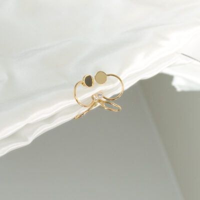 Kolczyki Złote Kółka z Cyrkonią Clarisse