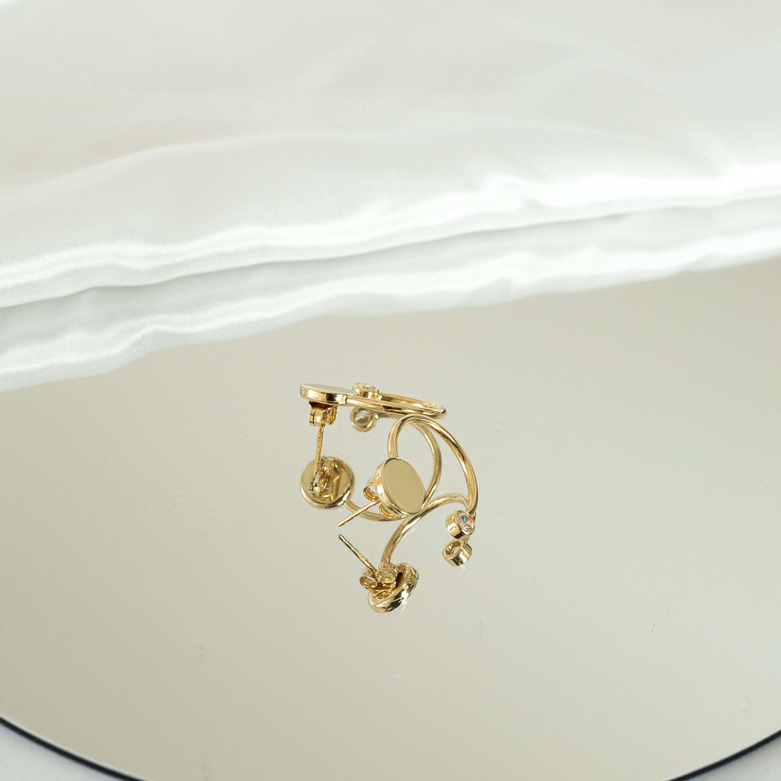 Kolczyki Złote Kółka z Cyrkonią Clarisse Kolczyki Złote Kółka z Cyrkonią Clarisse