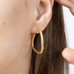 Kolczyki złote geometryczne Mila