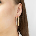 Kolczyki Złote Gładkie Owalne Spinacze Nola