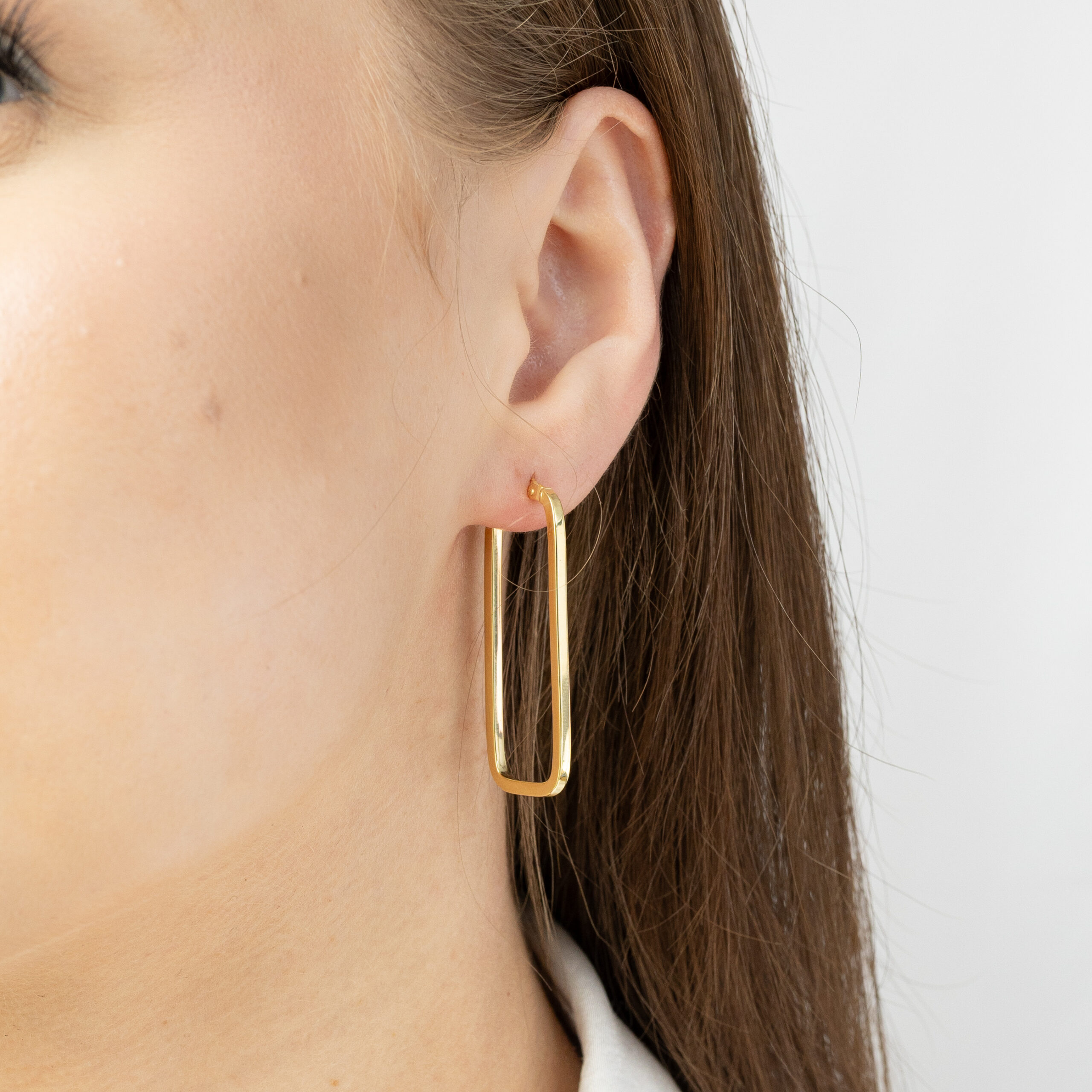 Kolczyki Złote Gładkie Owalne Spinacze Nola Kolczyki Złote Gładkie Owalne Spinacze Nola