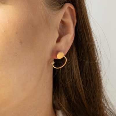 Kolczyki Złote Kółka z Cyrkonią Clarisse