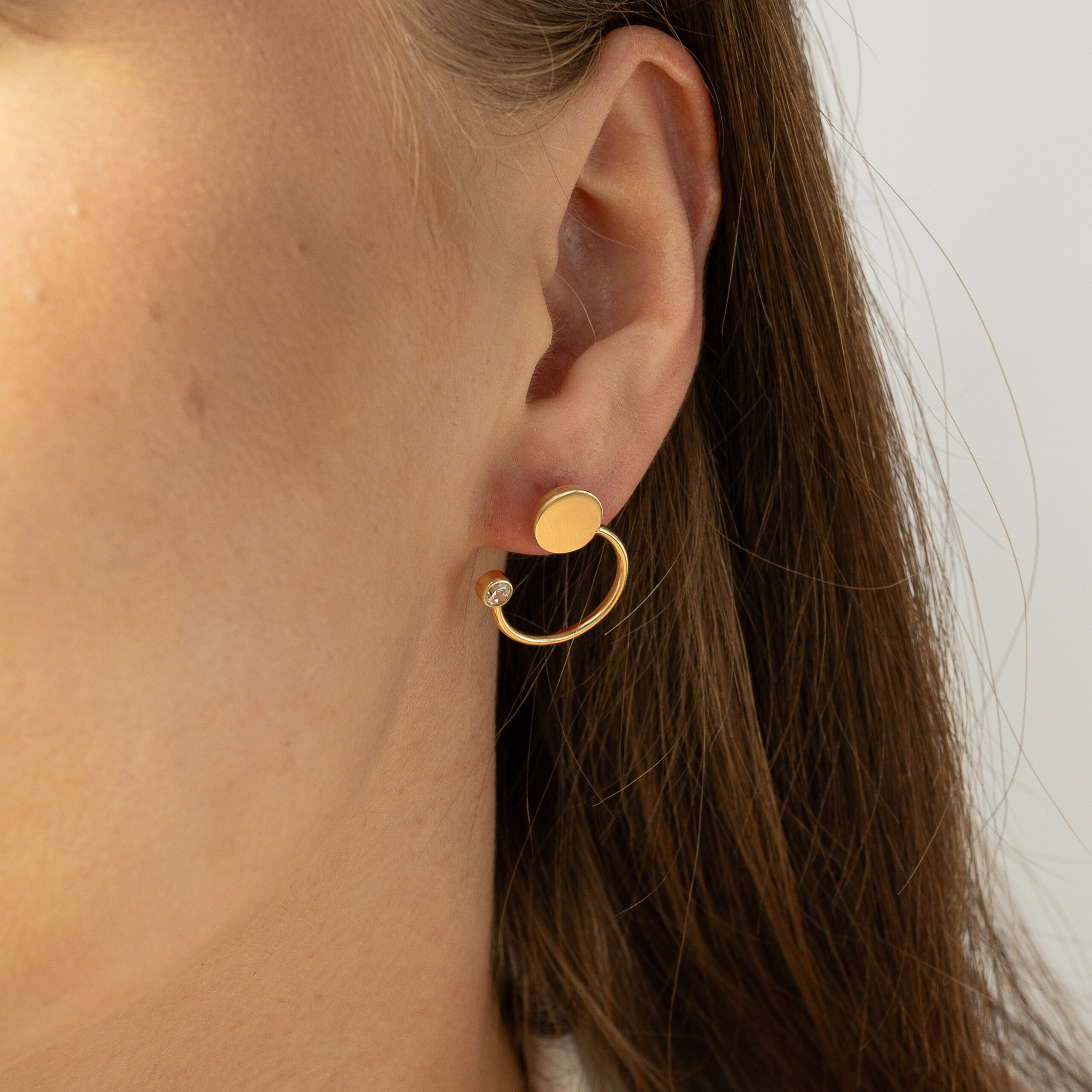 Kolczyki Złote Kółka z Cyrkonią Clarisse Kolczyki Złote Kółka z Cyrkonią Clarisse