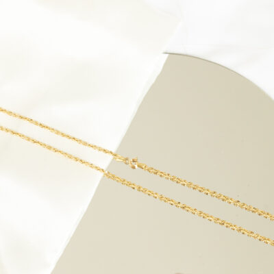 Naszyjnik złoty ozdobny splot Irydia