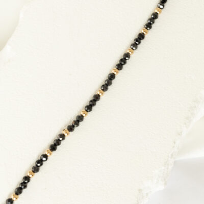 Bransoletka ze złotymi i czarnymi kulkami Black Silk